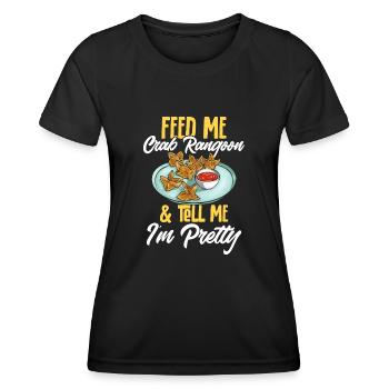 Krabben Rangoon Crab Rangoon - Frauen Funktions-T-Shirt - Schwarz - Vorne - AI Model Female 172 light (172cm)