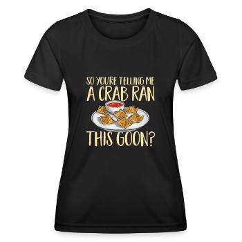 Krabben Rangoon Crab Rangoon - Frauen Funktions-T-Shirt - Schwarz - Vorne - AI Model Female 172 light (172cm)