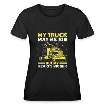 Trucker Fahren Papa Trucker Vater LKW-Fahrer - Frauen Funktions-T-Shirt - Schwarz - Vorne - AI Model Female 172 light (172cm)