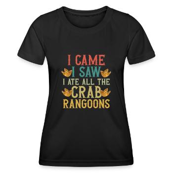 Krabben Rangoon Crab Rangoon - Frauen Funktions-T-Shirt - Schwarz - Vorne - AI Model Female 172 light (172cm)