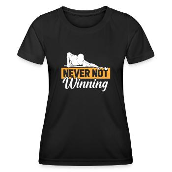 Billard - Frauen Funktions-T-Shirt - Schwarz - Vorne - AI Model Female 172 light (172cm)