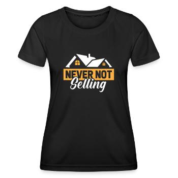 Agent immobilier - T-shirt sport Femme - noir - Devant - AI Model Female 172 light (172cm)