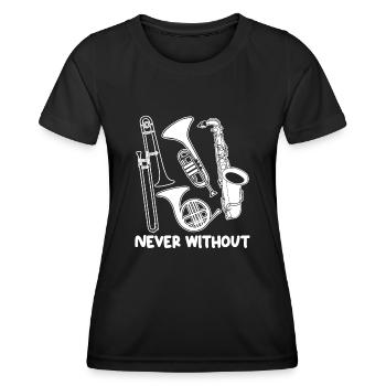 Brass Music French Horn Tuba Trumpet - Women's Functional T-Shirt - black - Front - AI Model Female 172 light (172cm)