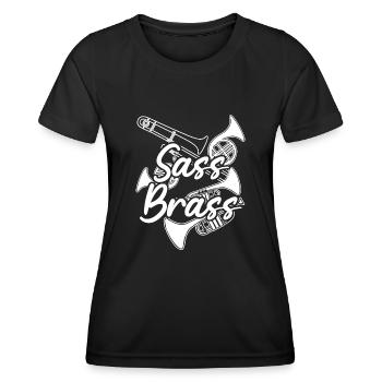 Brass Music French Horn Trumpet - Women's Functional T-Shirt - black - Front - AI Model Female 172 light (172cm)