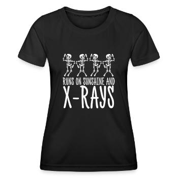 X -ray Skeletons Radiography Radiology - Frauen Funktions-T-Shirt - Schwarz - Vorne - AI Model Female 172 light (172cm)