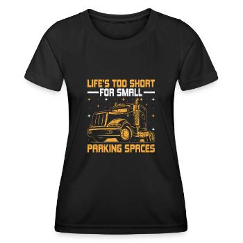 Trucker Fahren Papa Trucker Vater LKW-Fahrer - Frauen Funktions-T-Shirt - Schwarz - Vorne - AI Model Female 172 light (172cm)