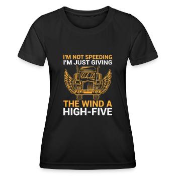 Trucker Fahren Papa Trucker Vater LKW-Fahrer - Frauen Funktions-T-Shirt - Schwarz - Vorne - AI Model Female 172 light (172cm)