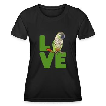 Molinasittich Papagei Vogel Sittich - Frauen Funktions-T-Shirt - Schwarz - Vorne - AI Model Female 172 light (172cm)