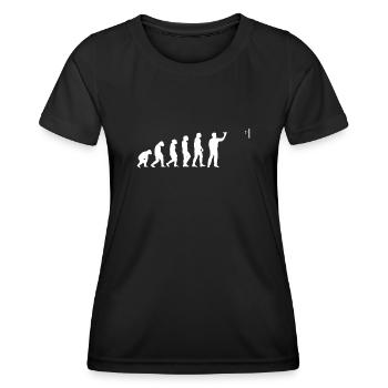 Dart Lover Dart-Throwing Dart League Evolution - Women's Functional T-Shirt - black - Front - AI Model Female 172 light (172cm)