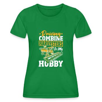 Moissonneuse-batteuse de collecte de véhicules agricoles - T-shirt sport Femme - vert - Devant - AI Model Female 172 dark (172cm)