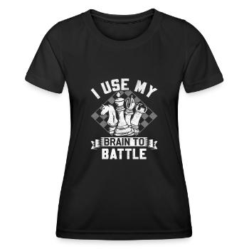 Funny Chess Board Game Checkerboard Knight Chess - Women's Functional T-Shirt - black - Front - AI Model Female 172 light (172cm)