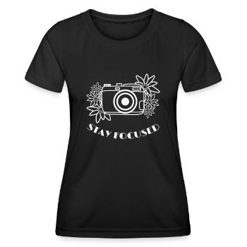 Photography Camera Photographer - Women's Functional T-Shirt - black - Front - AI Model Female 172 light (172cm)