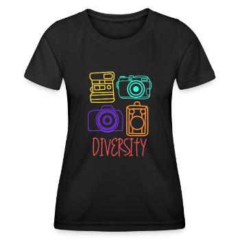 Photographer Photography Camera - Women's Functional T-Shirt - black - Front - AI Model Female 172 light (172cm)