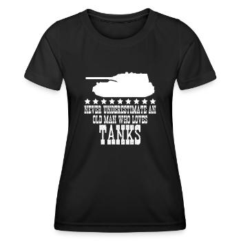 Tank Combat Tanks MBT Tank Driver - Women's Functional T-Shirt - black - Front - AI Model Female 172 light (172cm)