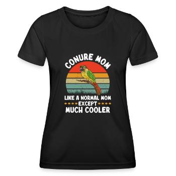 Molinasittich Papagei Vogel Sittich - Frauen Funktions-T-Shirt - Schwarz - Vorne - AI Model Female 172 light (172cm)