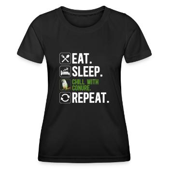 Molina Parakeet Parrot Bird Parakeet - Women's Functional T-Shirt - black - Front - AI Model Female 172 light (172cm)