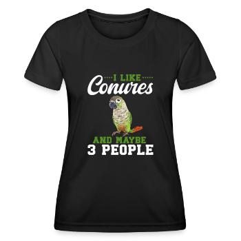 Molinasittich Papagei Vogel Sittich - Frauen Funktions-T-Shirt - Schwarz - Vorne - AI Model Female 172 light (172cm)