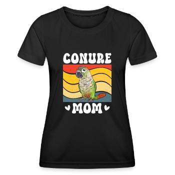 Molinasittich Papagei Vogel Sittich - Frauen Funktions-T-Shirt - Schwarz - Vorne - AI Model Female 172 light (172cm)