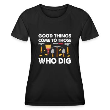Archaeology for Men, Women, Anthropology - Women's Functional T-Shirt - black - Front - AI Model Female 172 light (172cm)
