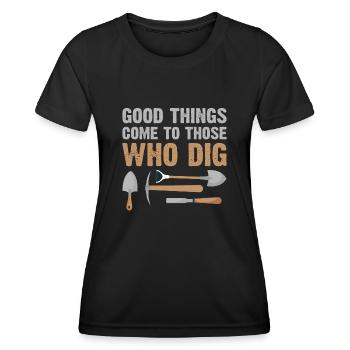 Archaeology for Men, Women, Anthropology - Women's Functional T-Shirt - black - Front - AI Model Female 172 light (172cm)