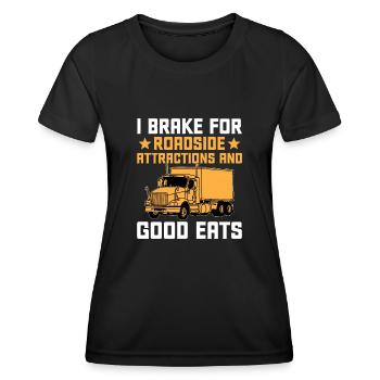 Trucker Fahren Papa Trucker Vater LKW-Fahrer - Frauen Funktions-T-Shirt - Schwarz - Vorne - AI Model Female 172 light (172cm)