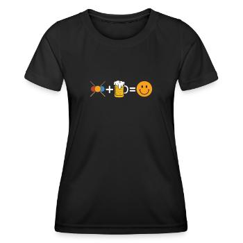 Billard Bier - Frauen Funktions-T-Shirt - Schwarz - Vorne - AI Model Female 172 light (172cm)