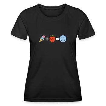 Eiscreme - Frauen Funktions-T-Shirt - Schwarz - Vorne - AI Model Female 172 light (172cm)