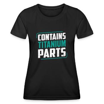 Drôle de chiropratique colonne vertébrale scoliose lombaire spinale - T-shirt sport Femme - noir - Devant - AI Model Female 172 light (172cm)
