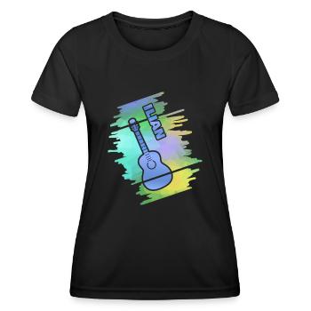 Guitar Ilian - Frauen Funktions-T-Shirt - Schwarz - Vorne - AI Model Female 172 light (172cm)