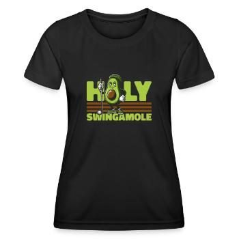Golf Golfeurs Avocat Holy Swingamole - T-shirt sport Femme - noir - Devant - AI Model Female 172 light (172cm)