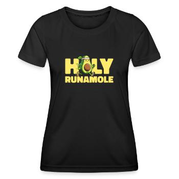 Ultramarathon Avocat Sacré Runamole - T-shirt sport Femme - noir - Devant - AI Model Female 172 light (172cm)