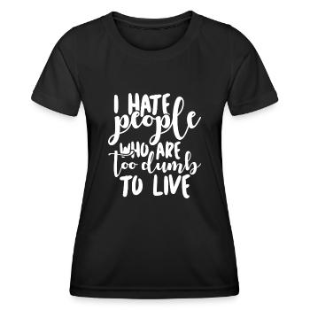 Misanthrope Darwin Darwinisme - T-shirt sport Femme - noir - Devant - AI Model Female 172 light (172cm)