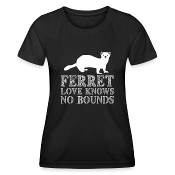 Ferret Paws Frettchenliebhaber-kleidung Für Männer - Frauen Funktions-T-Shirt - Schwarz - Vorne - AI Model Female 172 light (172cm)