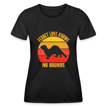 Entfessle Deinen Inneren Frettchenliebhaber Mit - Frauen Funktions-T-Shirt - Schwarz - Vorne - AI Model Female 172 light (172cm)