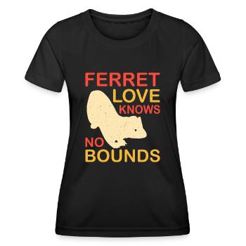 Entfessle Deinen Inneren Frettchenliebhaber Mit - Frauen Funktions-T-Shirt - Schwarz - Vorne - AI Model Female 172 light (172cm)