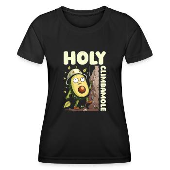 Bouldern Bouldering Avocat Holy Climbamole - T-shirt sport Femme - noir - Devant - AI Model Female 172 light (172cm)