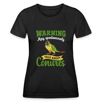 Molinasittich Papagei Vogel Sittich - Frauen Funktions-T-Shirt - Schwarz - Vorne - AI Model Female 172 light (172cm)