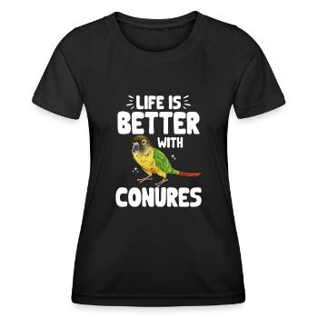 Molina Parakeet Parrot Bird Parakeet - Women's Functional T-Shirt - black - Front - AI Model Female 172 light (172cm)