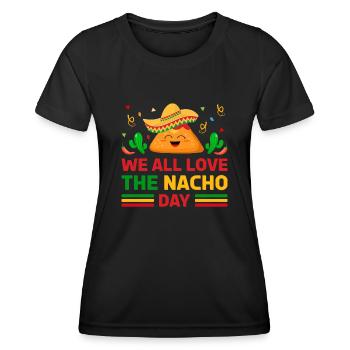 Nous aimons tous le thème unique de la célébration - T-shirt sport Femme - noir - Devant - AI Model Female 172 light (172cm)