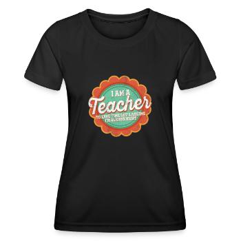 Ich bin ein Lehrer: Immer richtige Aussage - Frauen Funktions-T-Shirt - Schwarz - Vorne - AI Model Female 172 light (172cm)