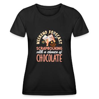 Album de souvenirs, album de scrapbooking, album de souvenirs - T-shirt sport Femme - noir - Devant - AI Model Female 172 light (172cm)