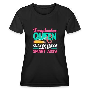 Album de souvenirs, album de scrapbooking, album de souvenirs - T-shirt sport Femme - noir - Devant - AI Model Female 172 light (172cm)