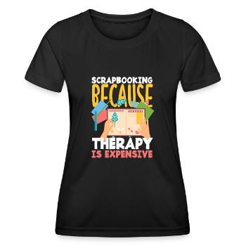 Album de souvenirs, album de scrapbooking, album de souvenirs - T-shirt sport Femme - noir - Devant - AI Model Female 172 light (172cm)