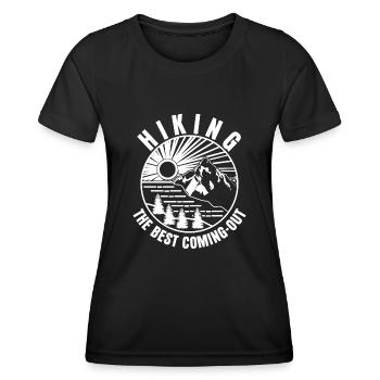 Randonnée Trekking Randonneur en plein air - T-shirt sport Femme - noir - Devant - AI Model Female 172 light (172cm)