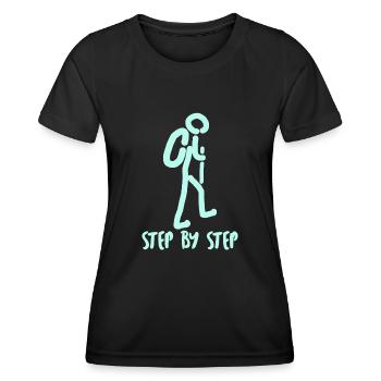 Outdoor Hiking Trekking Hiker - Women's Functional T-Shirt - black - Front - AI Model Female 172 light (172cm)