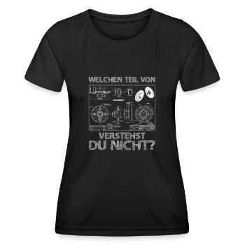 Welchen Teil von verstehst du nicht Ingenieur - Frauen Funktions-T-Shirt - Schwarz - Vorne - AI Model Female 172 light (172cm)
