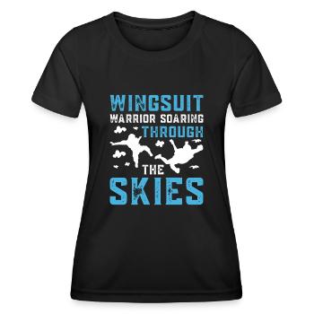Parachutisme et sports extrêmes - T-shirt sport Femme - noir - Devant - AI Model Female 172 light (172cm)