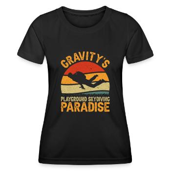 Parachutisme et sports extrêmes - T-shirt sport Femme - noir - Devant - AI Model Female 172 light (172cm)
