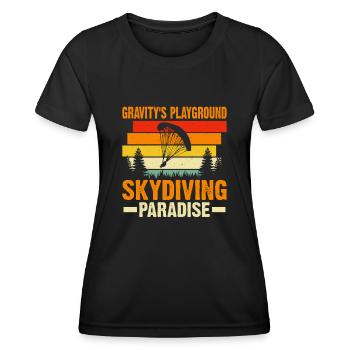 Parachutisme Parachutisme - T-shirt sport Femme - noir - Devant - AI Model Female 172 light (172cm)
