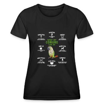 Molina Parakeet Parrot Bird Parakeet - Women's Functional T-Shirt - black - Front - AI Model Female 172 light (172cm)
